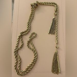 Bauble bar long 29.5” faux gold necklace